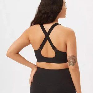 Girlfriend Collective Large Black Simone High Support Bra